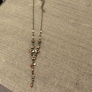 Avon used flower bronze necklaces includes earrings.
